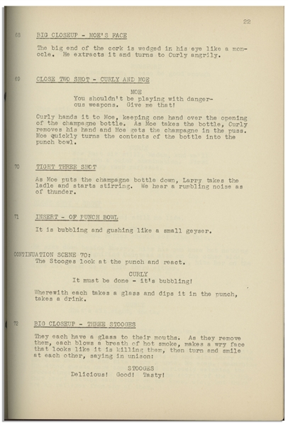 Moe Howard's Personally Owned Three Stooges' Columbia Pictures Script for Their 1939 Film, ''Three Sappy People'' -- With Working Title of ''Three Sloppy People''